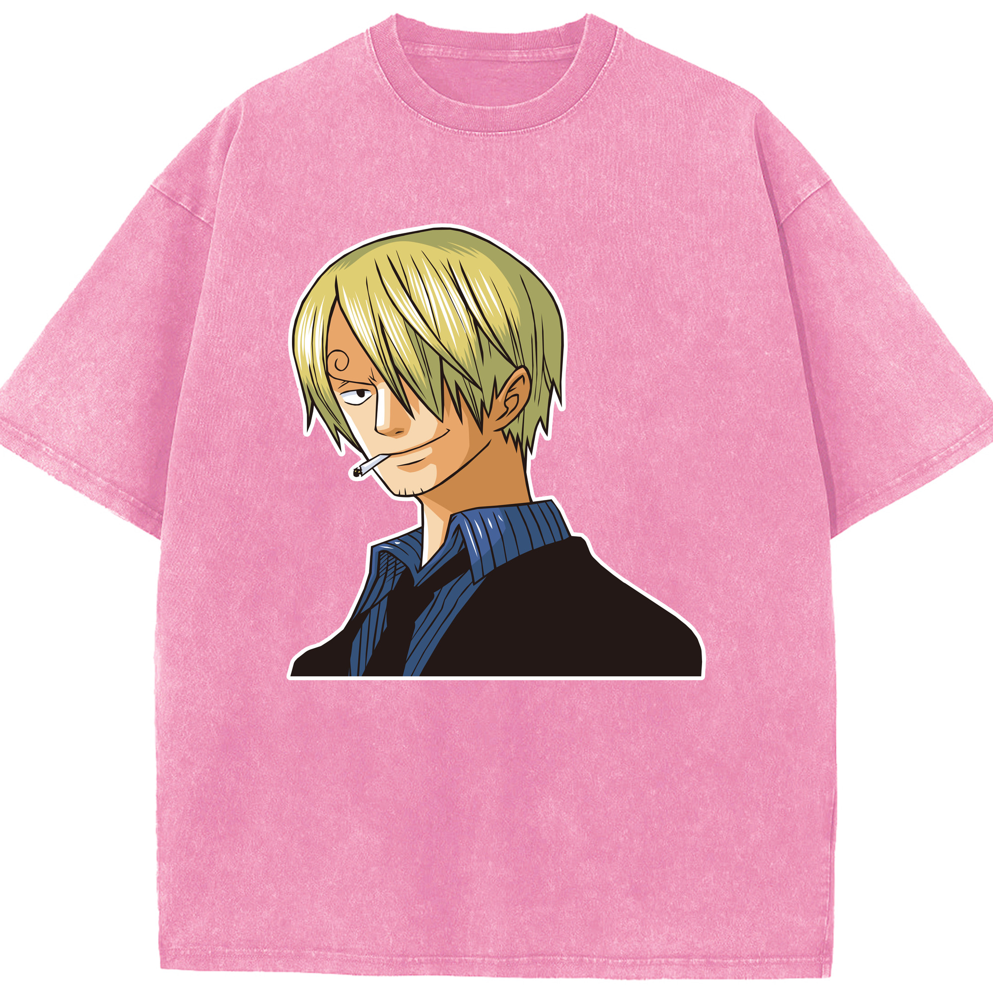ワンピース サンジ ONE PIECE Sanji 綿100% ヴィンテージ風 半袖Tシャツ（フロントプリント）